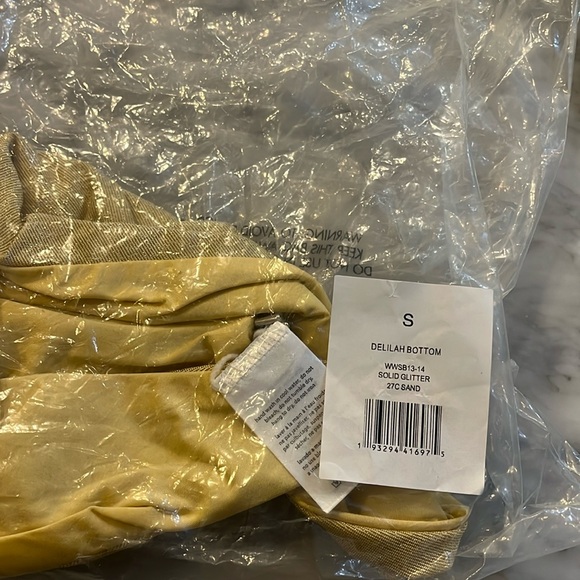 Delilah Bottom - solid glitter sand color - Picture 2 of 6